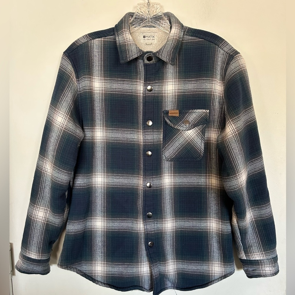 Matix Men’s Shacket Small plaid snap up